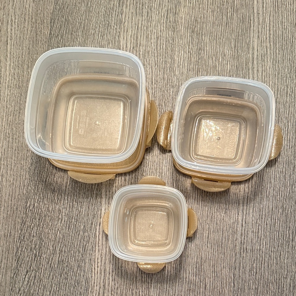 Gold Food Storage Container Set - Picture 3 of 5
